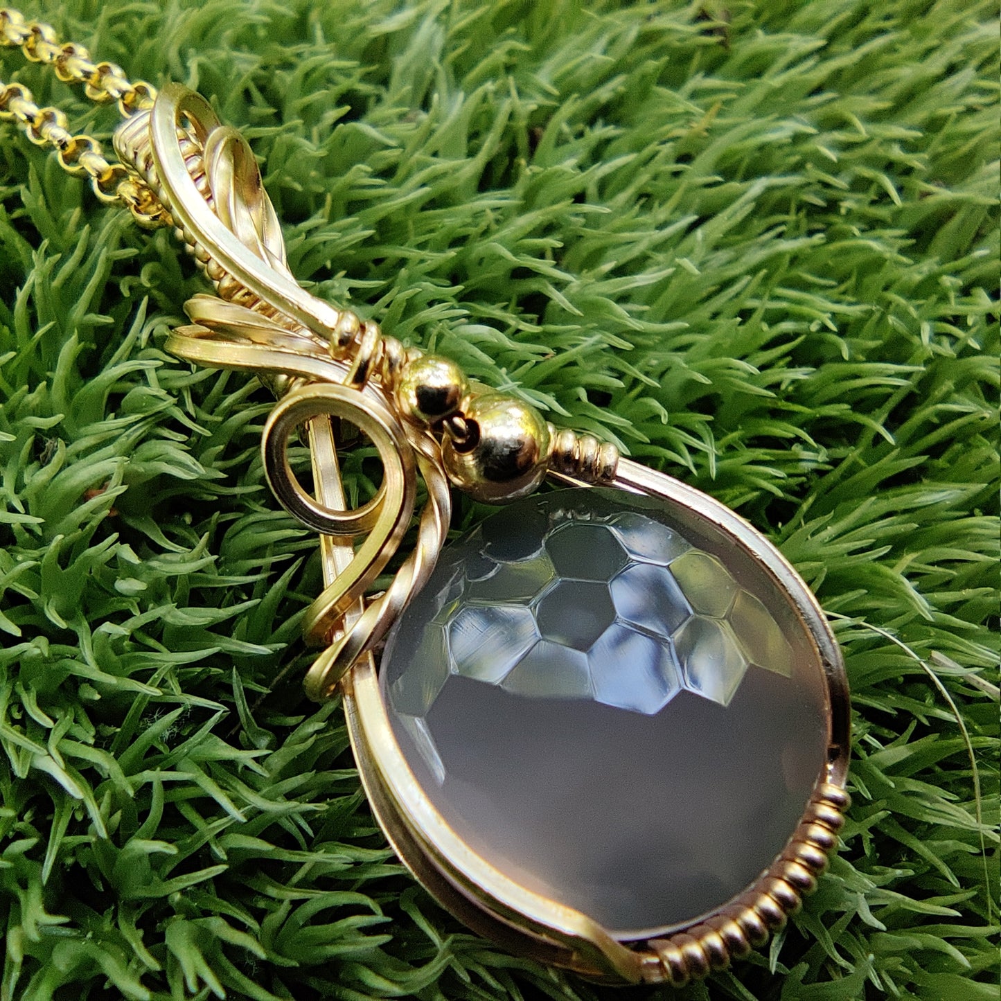 Lilac Chalcedony in 14k Gold Fill Pendant Necklace