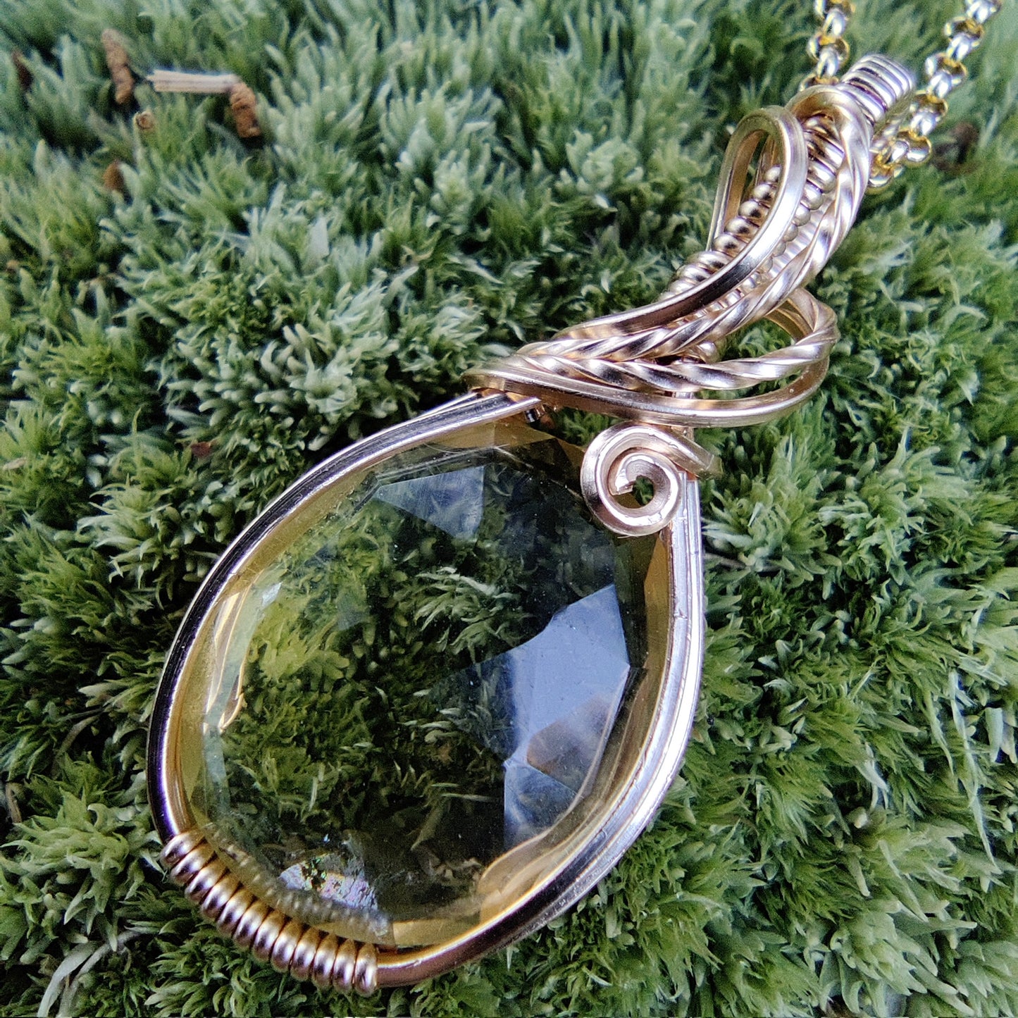 Citrine in 14k Gold Fill Pendant Necklace