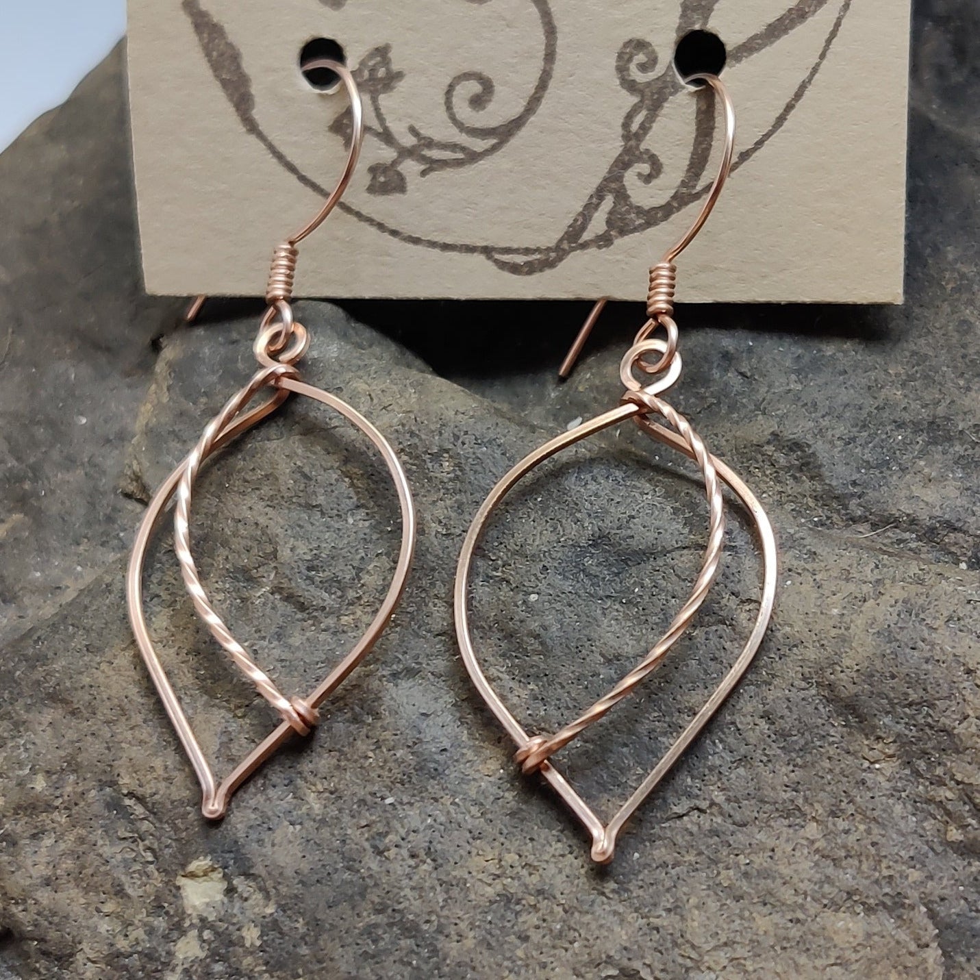 Leafy Earrings in 14k Rose Gold Fill