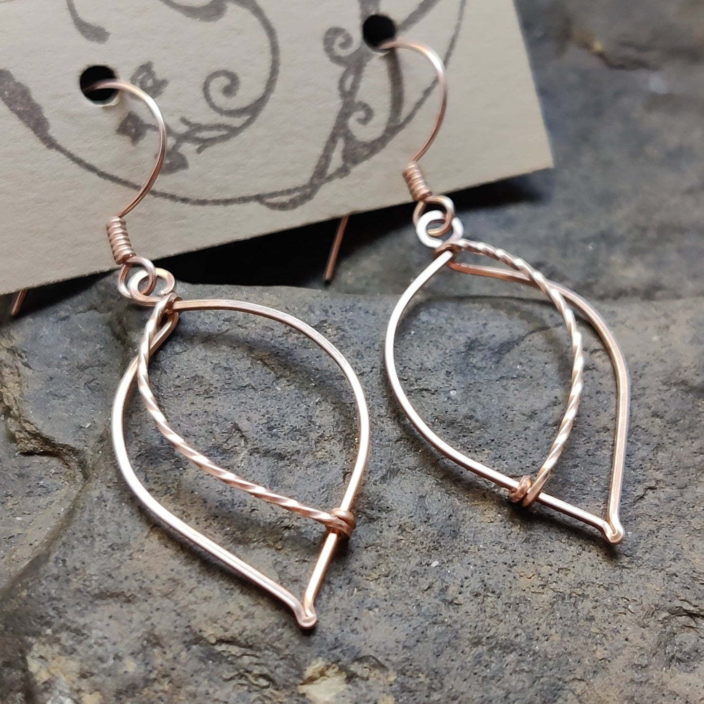 Leafy Earrings in 14k Rose Gold Fill