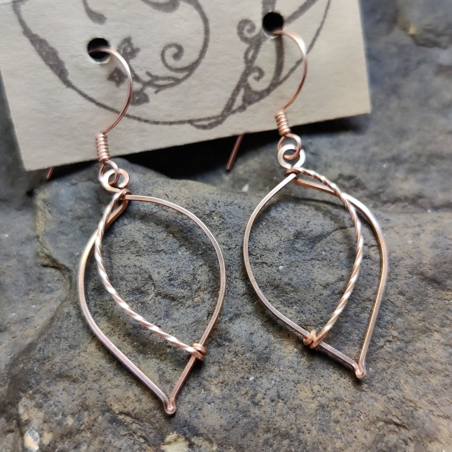 Leafy Earrings in 14k Rose Gold Fill